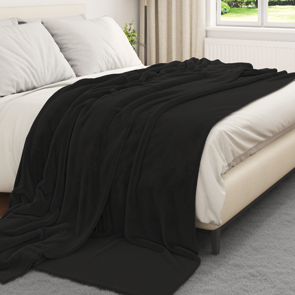 Kastfilt Svart 240 x 270 cm Fleece