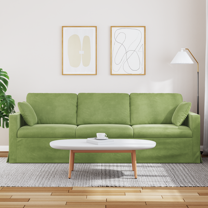 Soffa Ljusgrön 228 x 78 x 80 cm Sammet