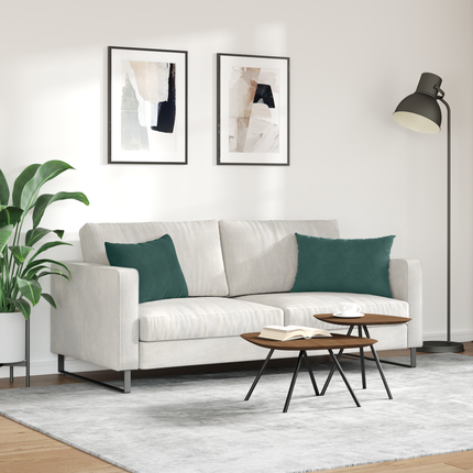 Sofakuddar 2 pcs Mörkgrön 60 x 40 cm Kordread tyg
