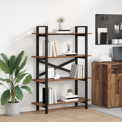 Hyllsystem 4 nivåer 100 x 33,5 x 140 cm Konstruerat trä