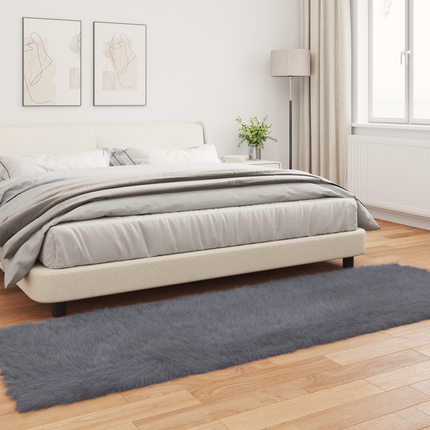 Fuskfäll matta TAFALLA Antracit 80 x 250 cm Polyester