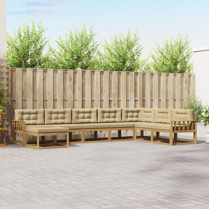 Utomhussoffset 8 st Vit och Beige