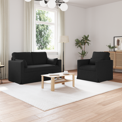 Soffset 2 st Svart tyg