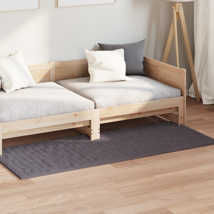 Områdesmattor Rektangulär SIROLO Antracit 200 x 80 cm Polyester