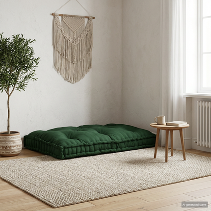 Pallettsoffa Kudde Grön 120 x 80 x 12 cm Tyg