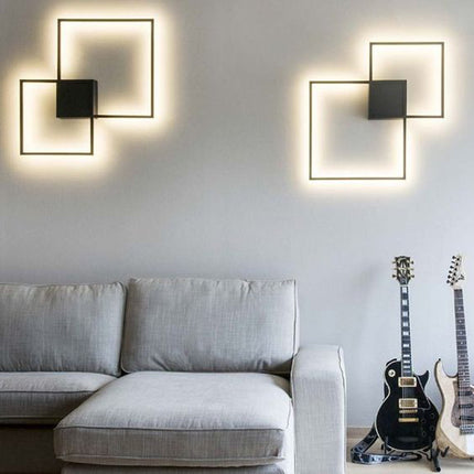 Simple geometric line LED shape wall light