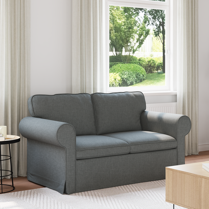 Soffa Mörkgrå 155 x 82 x 80 cm tyg