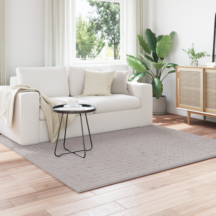 Områdesmattor Fyrkantig SIROLO Sand 120 x 120 cm Polyester