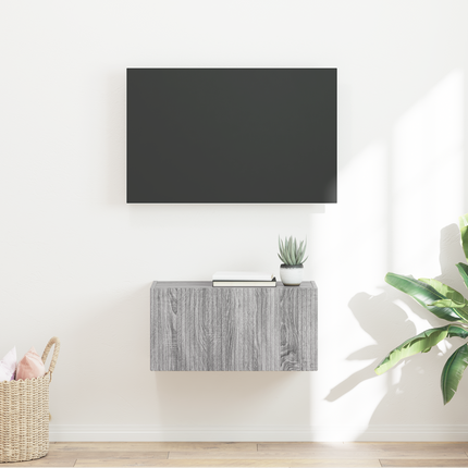TV Vägghylla 60 x 31 x 29,5 cm Grå Sonoma Konstruerat trä