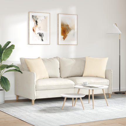 Sofakuddar 2 pcs Kräm 50 x 50 cm Kordread tyg