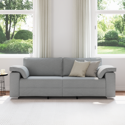 3-Sits soffa Ljusgrå 220 cm tyg