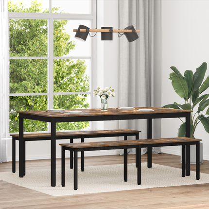 Matbord 2 st 180 x 90 x 75 cm Konstruerat trä Rektangulär