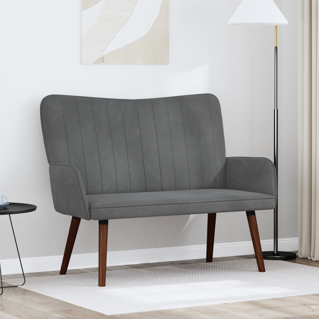 2-sits soffa Mörkgrå 115 x 61 x 87 cm Sammet