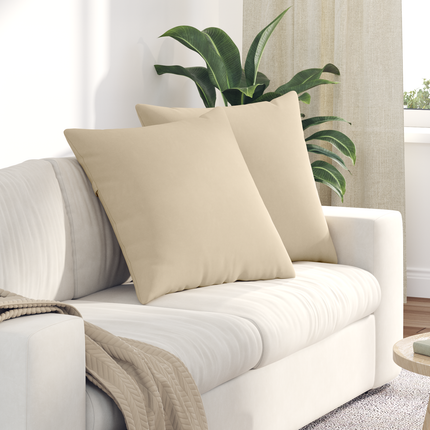 Sofakuddar 2 pcs Kräm 80 x 80 cm tyg
