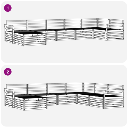 Utomhussoffset 7 st Naturfärg