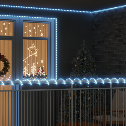 Ljuslina med 1200 LED-lampor Kall Vit 50 m PVC