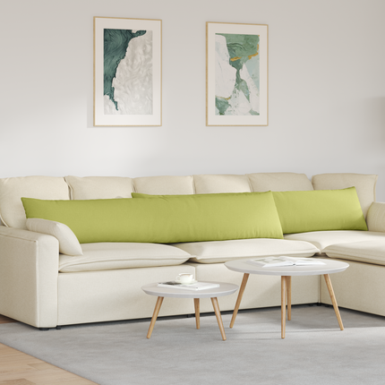 Sofakuddar 2 st tyg Ljusgrön 200 x 40 cm