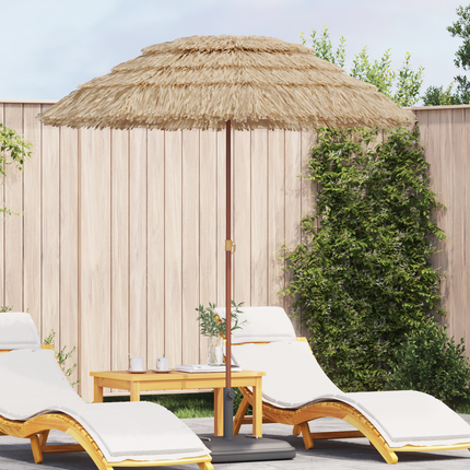 Badparasol Naturfärg 160 x 160 x 196 cm Polyester och Stål