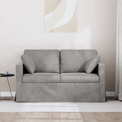 Soffa Ljusgrå 138 x 78 x 80 cm Sammet