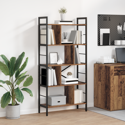 Hyllsystem 9 nivåer 75 x 30 x 156 cm Konstruerat trä