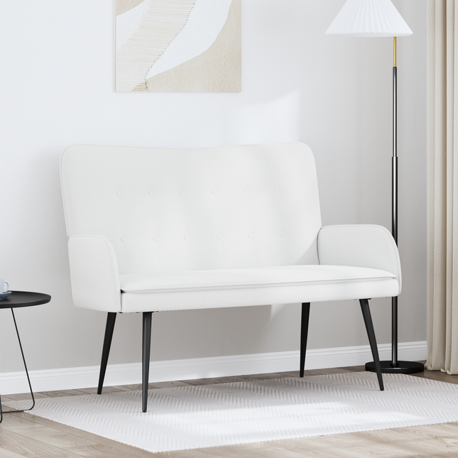 2-sits soffa Vit 115 x 61 x 87 cm Tyg