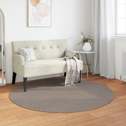 Områdesmattor Rund LUGO Taupe Ø 200 CM Polyester