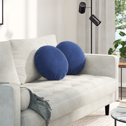 Sittkuddar 2 pcs Polisblå Ø 40 x 13 cm Sammet