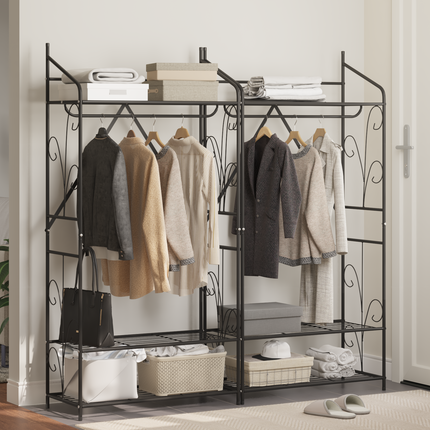 Öppen garderob 2 st 78 x 36 x 158 cm