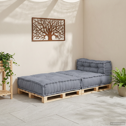Modulsofa enhet Grå 70 x 70 x 56 cm Tyg
