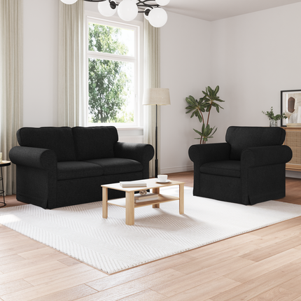 Soffset 2 st Svart tyg