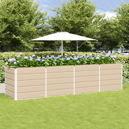 Planteringskärl Elfenben 320 x 80 x 75 cm Stål