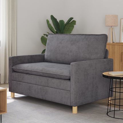 Soffa Mörkgrå 126 x 81 x 87,5 cm Polyester
