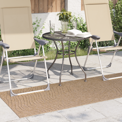 Områdesmattor Moiré AGIRA Naturfärg 150 x 80 cm Polyester