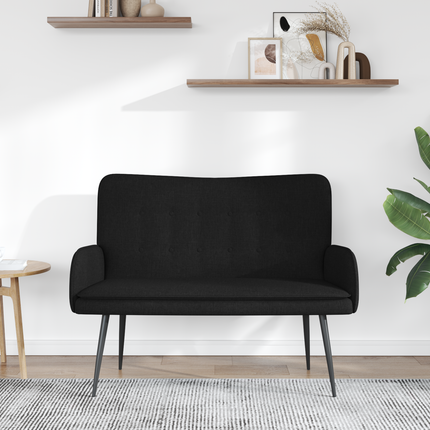 2-sits soffa Svart 115 x 61 x 87 cm Tyg