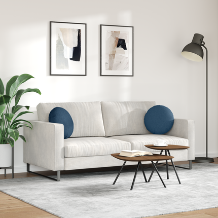 Sittkuddar 2 st tyg Blå Ø40 x 13 cm