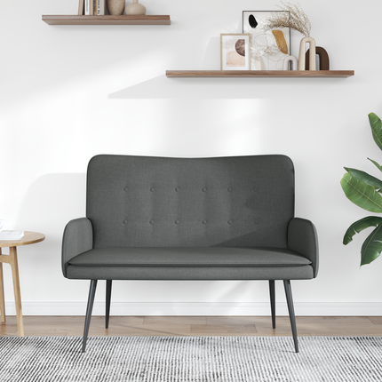 2-sits soffa Mörkgrå 115 x 61 x 87 cm Tyg