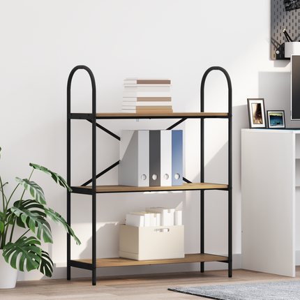 Hyllsystem 3 nivåer 80 x 30 x 109 cm Konstruerat trä Artisan Ek
