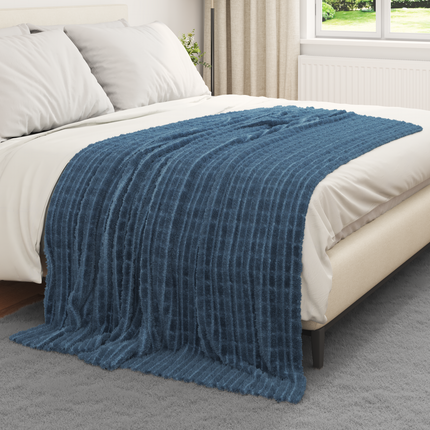 Filtar 6 st Mörkblå 200 x 150 cm 4.5 Fleece