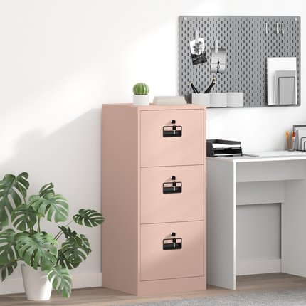 Arkivkåp med låda Rosa 45,5 x 42 x 106,5 cm Kallvalsat Stål