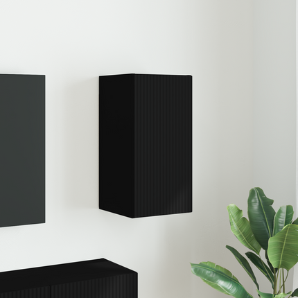 TV Vägghylla 30 x 31 x 60 cm Svart Konstruerat trä
