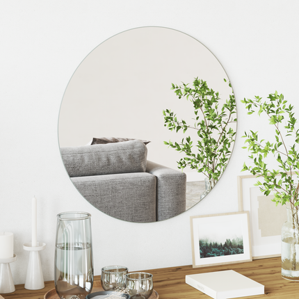 Väggspegel Rund Ø 60 cm härdat glas