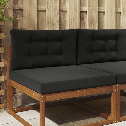 Utomhus Soffa Kudde Polyester Svart 80 x 80 x 8 cm