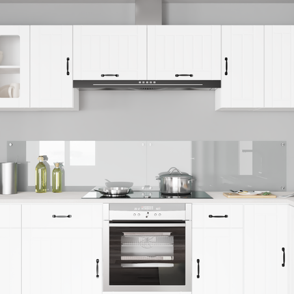 Köksskydd 2 st Transparent 110 x 40 cm härdat glas