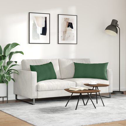 Sofakuddar 2 pcs Mörkgrön 80 x 40 cm Kordread tyg