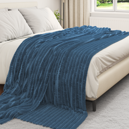 Filtar 6 st Mörkblå 270 x 240 cm 9.21 Fleece