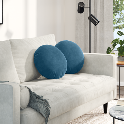 Sittkuddar 2 pcs Blå Ø 40 x 13 cm Sammet