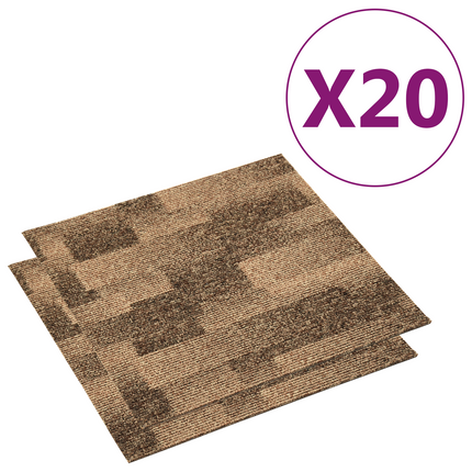 Golvmatta 20 st Brun 50 x 50 cm PP