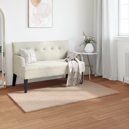 Halkfri matta i konstgjord kaninfäll OLITE Taupe 60 x 110 cm