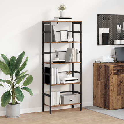Hyllsystem 4 nivåer 60 x 29,5 x 149 cm Konstruerat trä