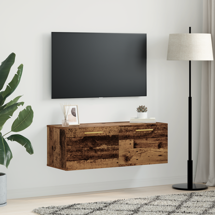 Väggskåp 100 x 36.5 x 35 cm Konstruerat trä Gammalt trä
